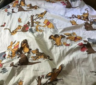 Vintage Sears Roebuck 1965 Disney Winnie The Pooh Crib Toddler Bed Fitted Sheet