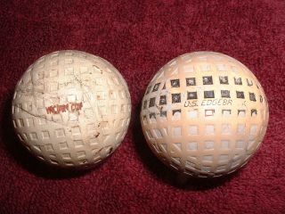 Vintage Golf Ball Mesh 1930 ' s US Edgebrook,  and Vacuum Cup 2