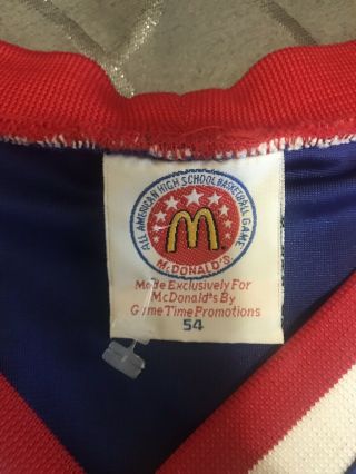 Vintage Tracy McGrady McDonalds All American Jersey Size 54 4