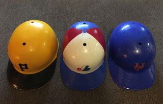 Vintage Souvenir Batting Helmets - Montreal Expos,  Ny Mets,  Pittsburgh Pirates