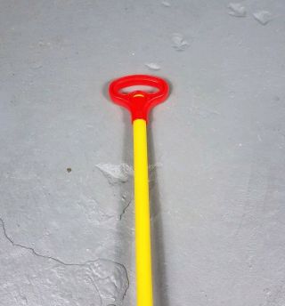 Vintage Fisher Price Rattle Corn Popper Ball Push Pull Toy Wooden Stick Toy 918 3