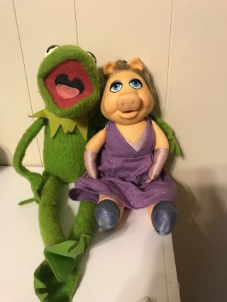 Vintage Kermit The Frog Miss Piggy 1976 Fisher Price 850 Jim Henson Muppets Doll