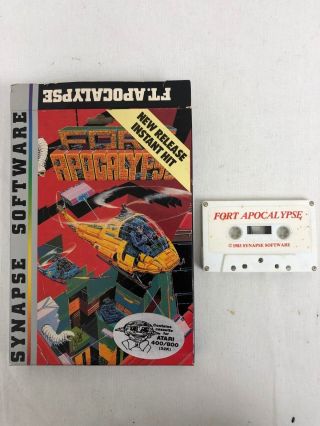 Atari 400 800 Fort Apocalypse Cassette By Synapse Software 1982 - Vintage