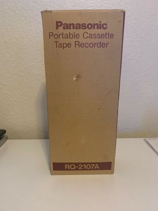 Vintage Panasonic Portable Cassette Tape Recorder - Rq - 2107a -
