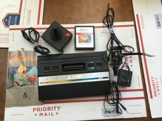 Vintage Atari 2600 Console W/1 Controller,  Power Supply Antenna Hook Up,  Game,  Book