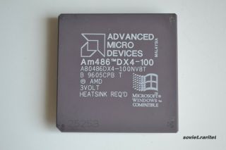 Amd Am486dx4 - 100 A80486dx4 - 100nv8t Socket 3 Processor 100mhz 3v 486 Cpu
