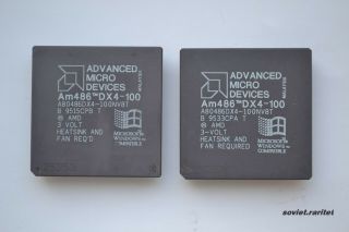 AMD Am486DX4 - 100 A80486DX4 - 100NV8T Socket 3 Processor 100MHz 3V 486 CPU 2