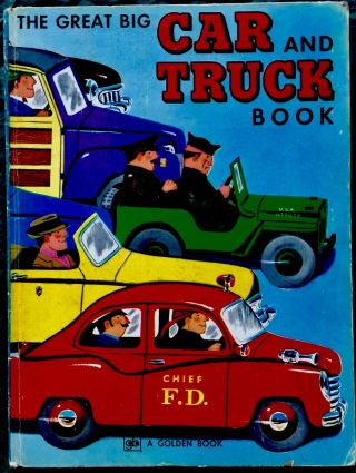 Great Big Book Of Cars & Trucks Richard Scarry 1970’s Big Golden Book