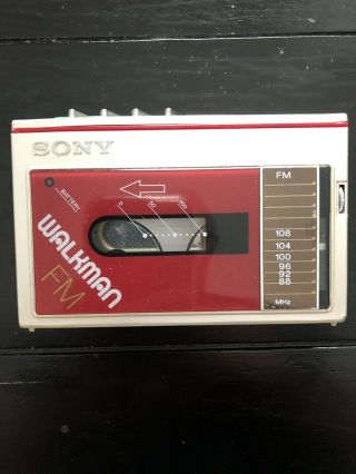 Vintage Sony Walkman Wm - F10 Stereo Cassette Player With Headphones