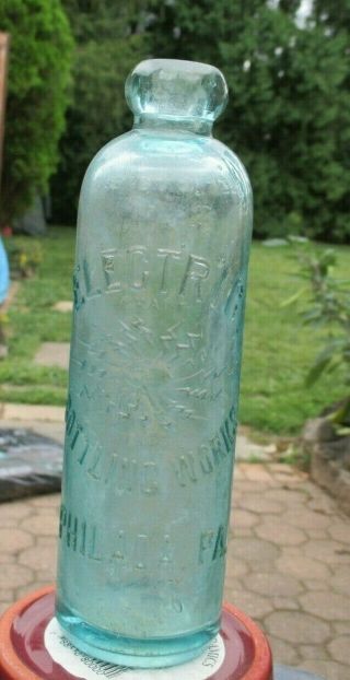 Vintage Hutch Hutchinson Soda Bottle Electric Bottling Philadelphia Pa