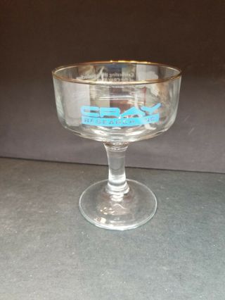 Vintage Cray Research Champagne Glass 1988 Y - Mp Supercomputer Chippewa Falls Wi