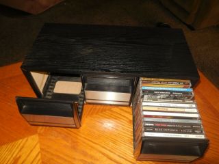 Vintage Wood Grain CD Holder Case 2 Drawer & 3 Door Disc Storage Cabinet Box 7