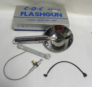 Vintage C.  O.  C.  Deluxe Camera Optics Mfg Flashgun Flash Lightsabre (a8)