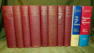 The Story Of Civilization By Will Durant 10 Volume Set 1 - 10 Vintage 1960 Books