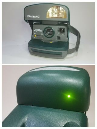 Polaroid 600 One Step Express Instant Film Camera Green Handle - /
