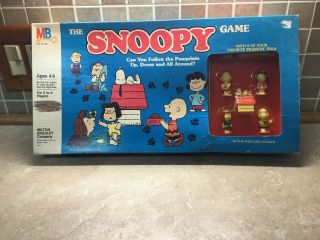 The Snoopy Game Milton Bradley Pvc Peanuts Gang Figures Vintage 1984