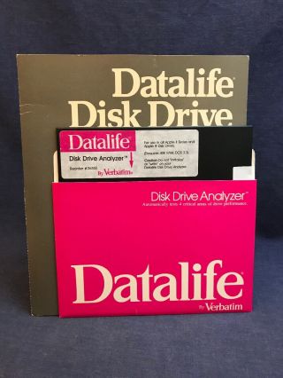 Verbatim Datalife Disk Drive Analyzer Apple Ii Series Iii 5.  25 Floppy Computer