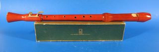 Vintage 25 1/2 " Wood German Tenor Recorder/flute 3 Parts Thread Seals 1st/3 Yqz