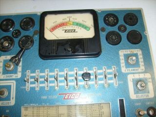 Vintage Eico Tube Tester Model 625 - Meter - Roll Chart - Sockets - Parts