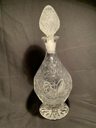 Vintage Hofbauer Byrdes Domed Crystal Decanter