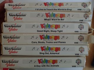 Vtg Lof Of 6 Kidsongs Vhs Video All View - Master Music Video Story - For Charity