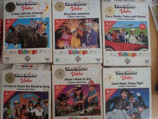 Vtg Lof of 6 Kidsongs VHS Video All View - Master Music Video Story - FOR CHARITY 2