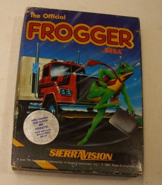 The Official Frogger By Sierra On - Line For Apple Ii,  Apple Iie,  Iic,  Iigs -