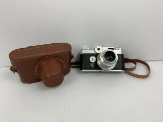 Argus C - Four C4 35mm Camera With Leather Case Vintage