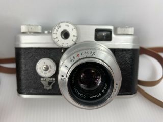 ARGUS C - Four C4 35mm Camera With Leather Case Vintage 2
