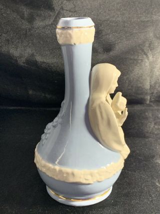 Rare Vintage Holy Water Bottle Catholic Virgin Mother Mary Holding Baby Jesus 4