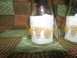 Vintage Pyrex Corning Corelle Butterfly Gold Glass Salt & Pepper Shakers USA 2