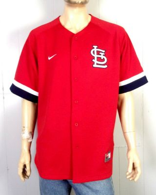 Vtg Nike Team Sewn Euc St.  Louis Cardinals Albert Pujols Jersey Mlb Baseball L