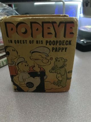 1937 Vintage Big Little Book Popeye In " Quest Of His Poopdeck Pappy " Whitman