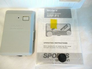 Vintage Red Sportsband Sony Walkman SRF - F1 FM/ Stereo Portable Radio NIB 7