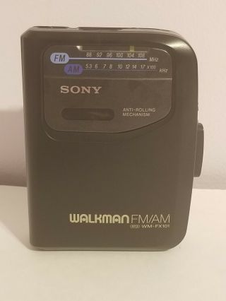 Vintage Sony Walkman Am/fm Cassette Player Wm - Fx101 W/belt Clip