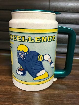 University Notre Dame Football Irish Insulated Travel Mug Cup Usa 22 Oz Vintage