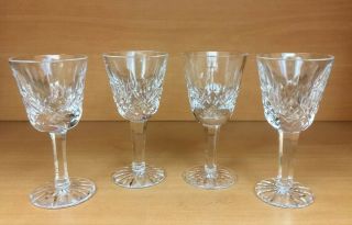 Set Of 4 Vintage Waterford Crystal Lismore Cordials Liqueurs Glasses Stemware