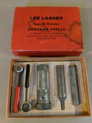 Vintage Lee Loader 16 Gauge Shotgun Shell Reloading Tools