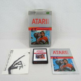 E.  T.  The Extra - Terrestrial - Vintage 1982 Atari 2600 Video Game - Complete - Ln