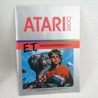 E.  T.  THE EXTRA - TERRESTRIAL - VINTAGE 1982 ATARI 2600 VIDEO GAME - COMPLETE - LN 3