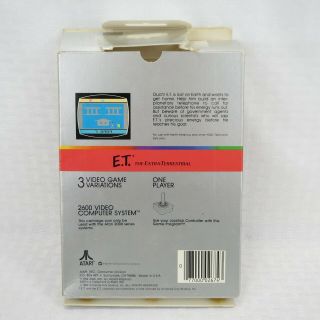 E.  T.  THE EXTRA - TERRESTRIAL - VINTAGE 1982 ATARI 2600 VIDEO GAME - COMPLETE - LN 6