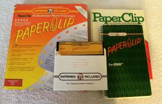 Atari Paperclip Word Processor Software 800/1200xl/130xe/xegs/1450/822/830/815