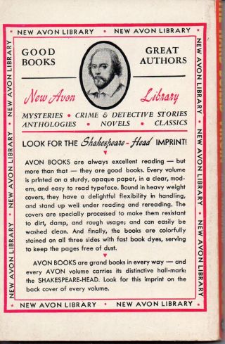 THE HARD - BOILED VIRGIN by Jack Woodford,  Avon Book 138,  Vintage Paperback - 1947 2