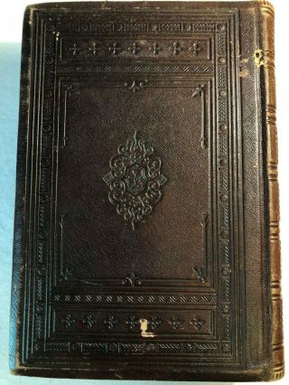 Victorian Decorative Leather Bound & Gilt Edged Scott ' s Poems by Walter Scott 4