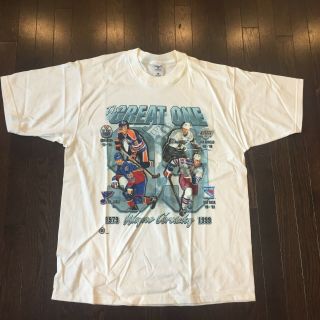 Vintage Wayne Gretzky The Great One 1979 - 1999 T - Shirt Mens Size L