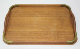 Vintage Winesome Teak Tray Made In Thailand 15.  5 " X 11.  5 "