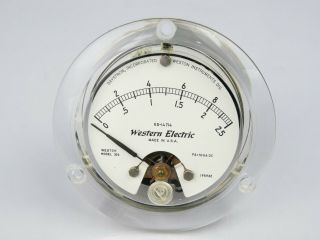Western Electric Vintage Ammeter Gauge Clear Ks - 14714