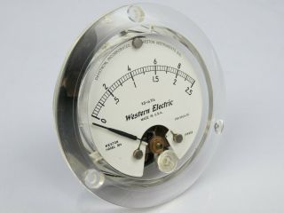 Western Electric Vintage Ammeter Gauge Clear KS - 14714 2