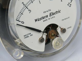 Western Electric Vintage Ammeter Gauge Clear KS - 14714 3
