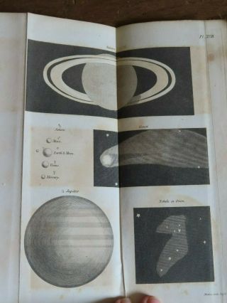 1822 An Introduction To Astronomy By Bonnycastle 20 Fold Out Plates Planets